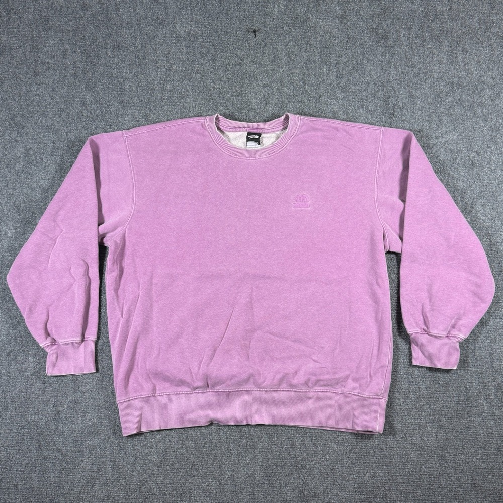 Supreme x The North Face Pigment Printed Crewneck 'Pink' Faded Size Large #3534
